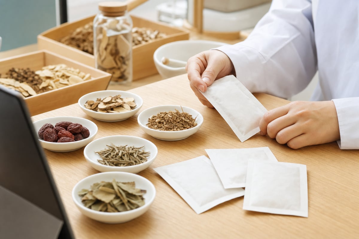 漢方の生薬と調剤のイメージ