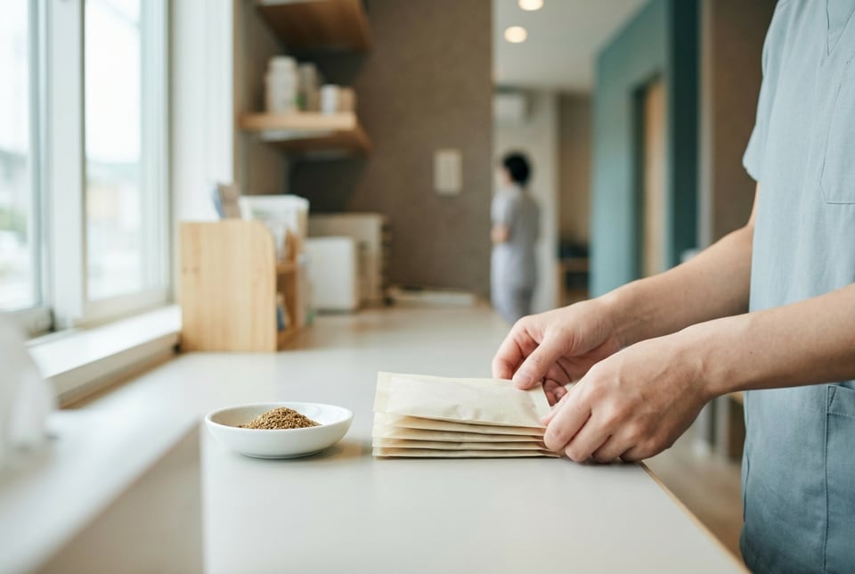 調剤された漢方薬の包み